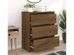 Aparador Roble marrón 60x35x76 cm Madera de ingeniería