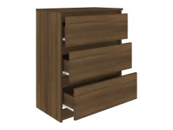 Aparador Roble marrón 60x35x76 cm Madera de ingeniería