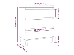 Aparador Roble Marrón 60x35x70 cm Madera de ingeniería