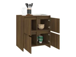 Aparador Roble Marrón 70x41x75 cm Madera de ingeniería