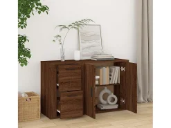 Aparador Roble Marrón 100x33x59,5 cm Madera de ingeniería