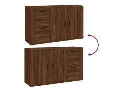 Aparador Roble Marrón 100x33x59,5 cm Madera de ingeniería