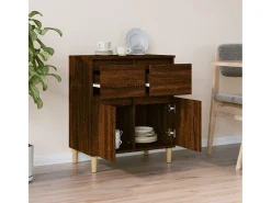 Aparador Roble Marrón 60x35x70 cm Madera de ingeniería