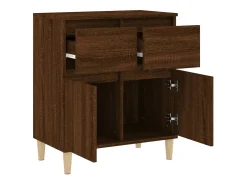Aparador Roble Marrón 60x35x70 cm Madera de ingeniería