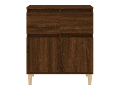 Aparador Roble Marrón 60x35x70 cm Madera de ingeniería
