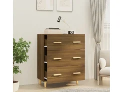 Aparador Roble Marrón 70x34x90 cm Madera de ingeniería