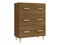 Aparador Roble Marrón 70x34x90 cm Madera de ingeniería