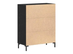 Aparador Roble Negro 69.5 x 34 x 90 cm Madera contrachapada