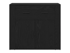 Aparador Roble Negro 80 x 33 x 70 cm Madera contrachapada