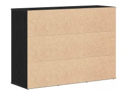 Aparador roble negro 91x29,5x65 cm madera de ingeniería