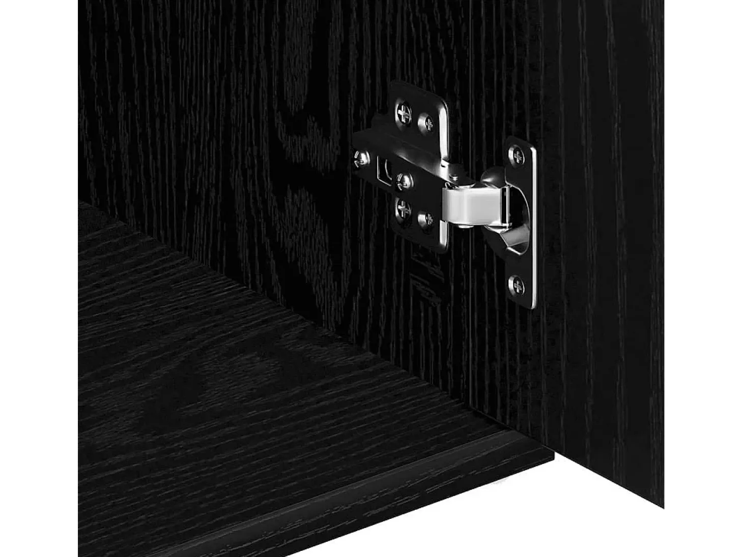 Aparador roble negro 91x29,5x65 cm madera de ingeniería