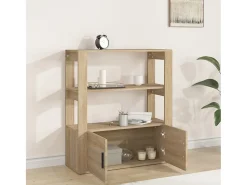 Aparador Roble Sonoma 80x30x90 cm Madera de ingeniería