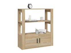 Aparador Roble Sonoma 80x30x90 cm Madera de ingeniería
