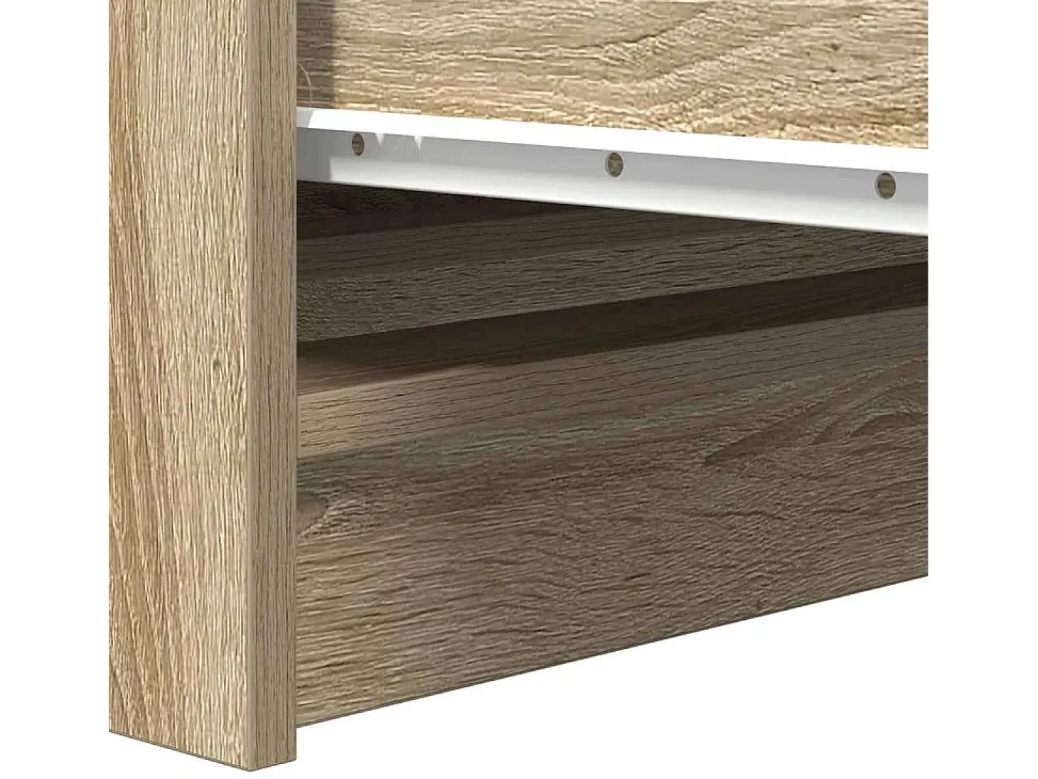 Aparador roble Sonoma 37,5x35x76 cm madera de ingeniería