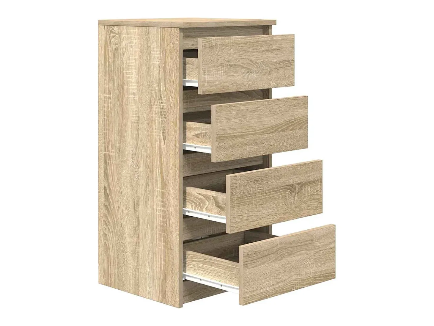 Aparador roble Sonoma 37,5x35x76 cm madera de ingeniería