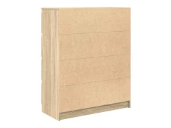Aparador roble Sonoma 80x35x99 cm madera de ingeniería