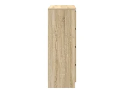 Aparador roble Sonoma 80x35x99 cm madera de ingeniería