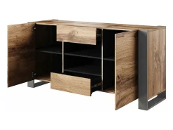 Aparador roble y antracita 164cm Yosh