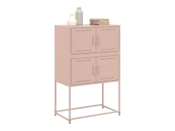 Aparador rosa 68,5x38,5x107 cm acero