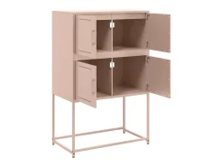 Aparador rosa 68,5x38,5x107 cm acero
