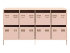 Aparador rosa 135x39x73,5 cm acero laminado en frío