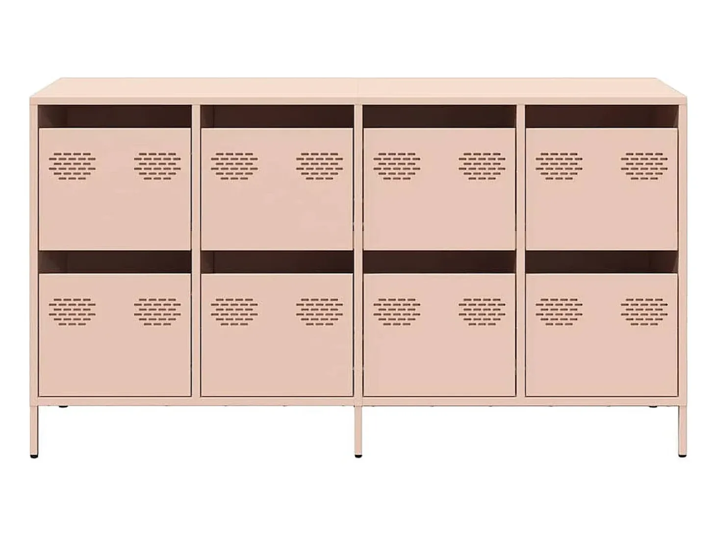 Aparador rosa 135x39x73,5 cm acero laminado en frío