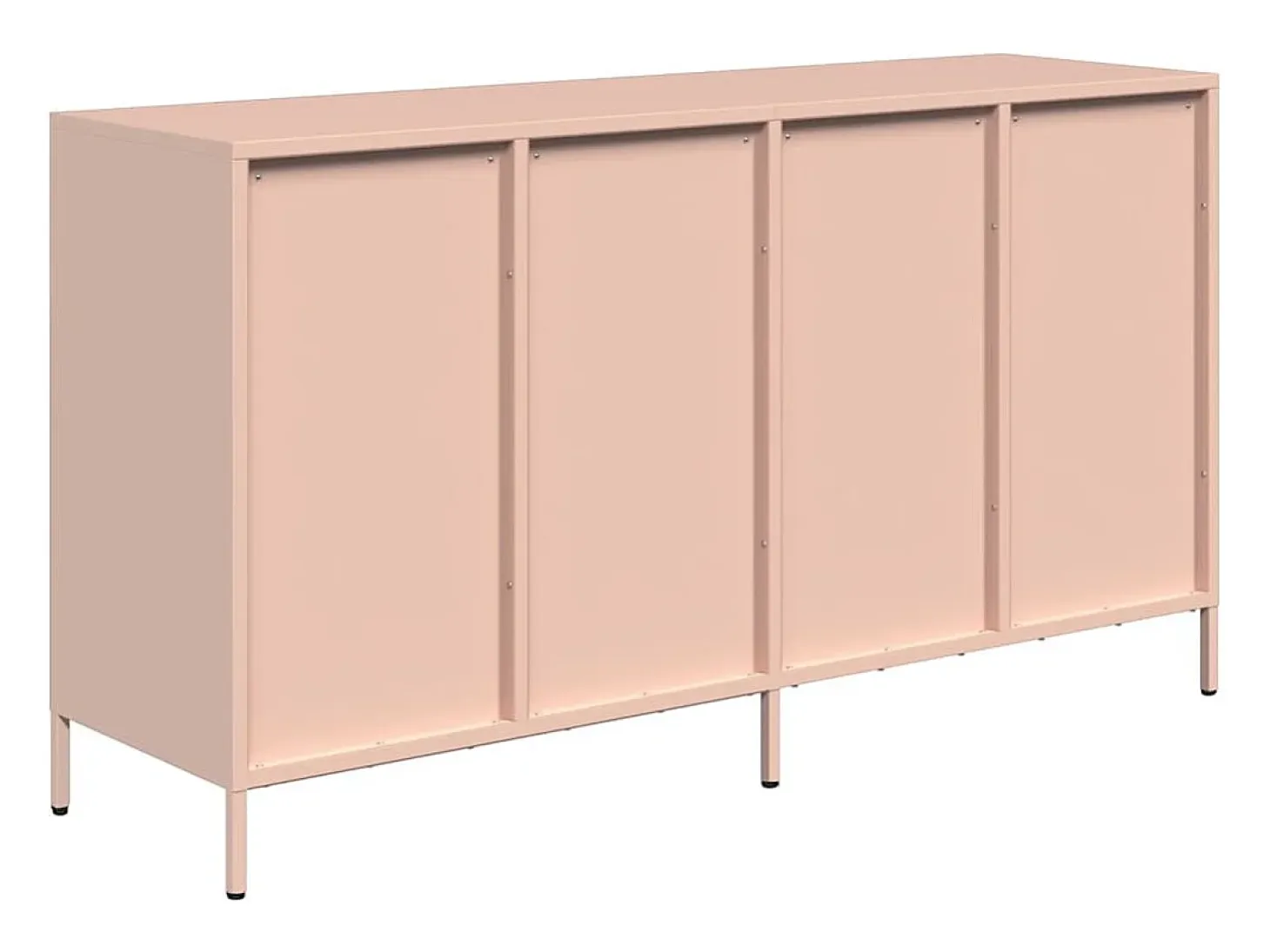 Aparador rosa 135x39x73,5 cm acero laminado en frío