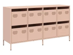 Aparador rosa 135x39x73,5 cm acero laminado en frío