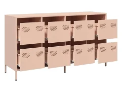 Aparador rosa 135x39x73,5 cm acero laminado en frío