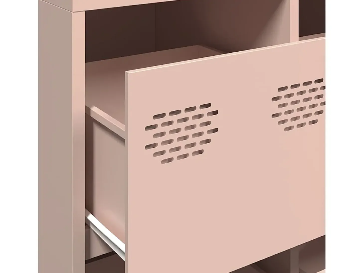 Aparador rosa 135x39x73,5 cm acero laminado en frío