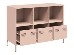 Aparador rosa 101,5x39x73,5 cm acero laminado en frío