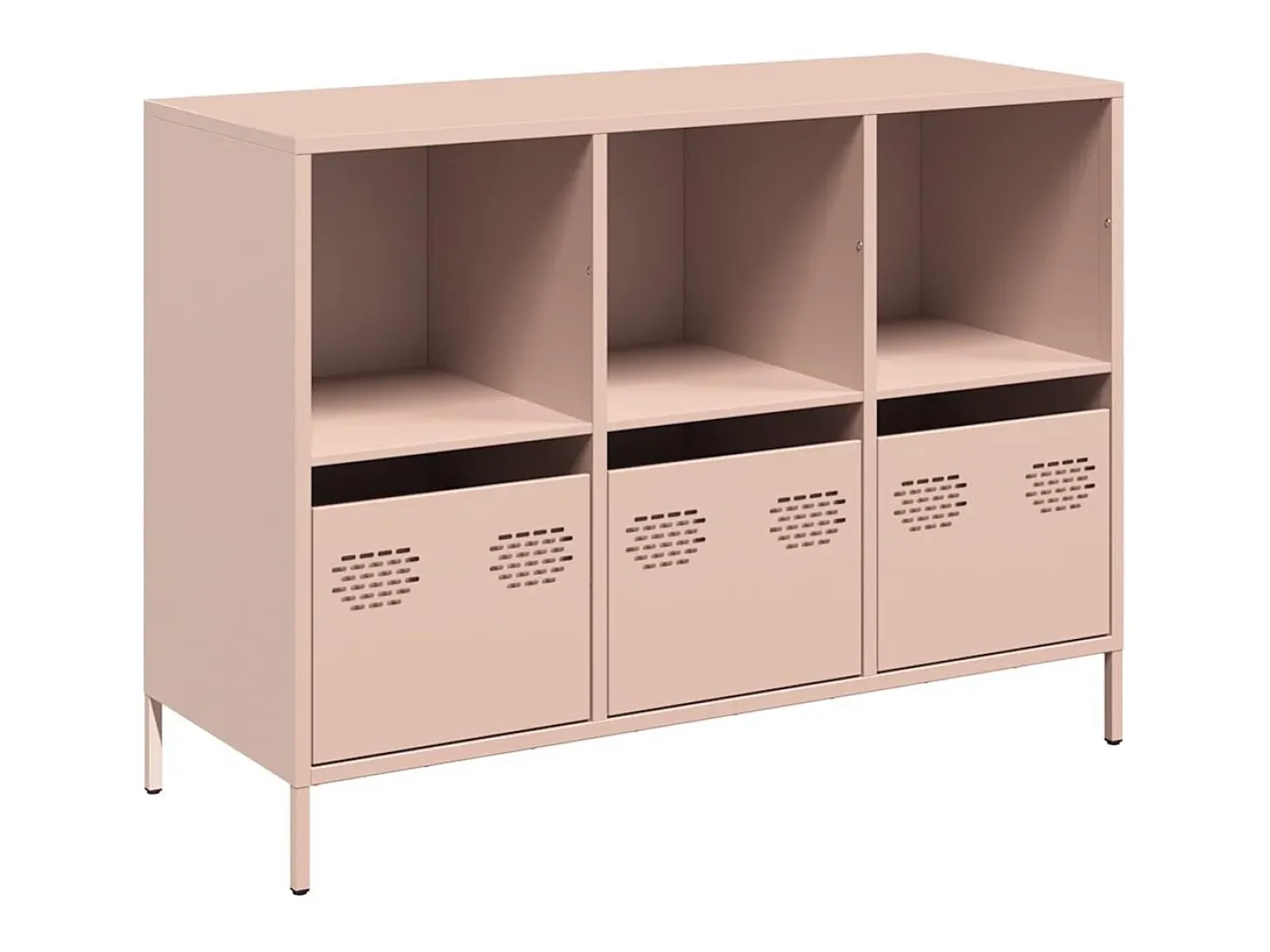 Aparador rosa 101,5x39x73,5 cm acero laminado en frío