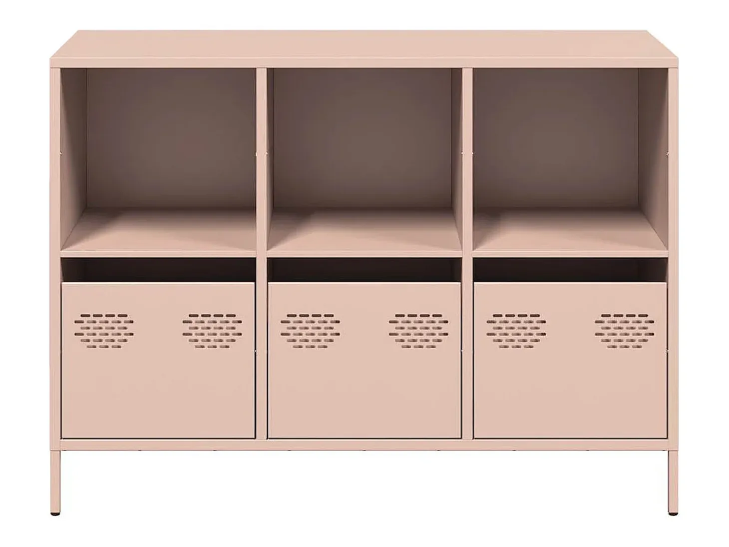 Aparador rosa 101,5x39x73,5 cm acero laminado en frío