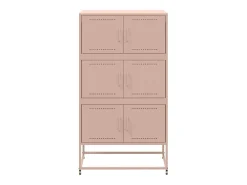 Aparador rosa 68,5x38,5x123,5 cm acero