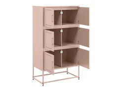 Aparador rosa 68,5x38,5x123,5 cm acero