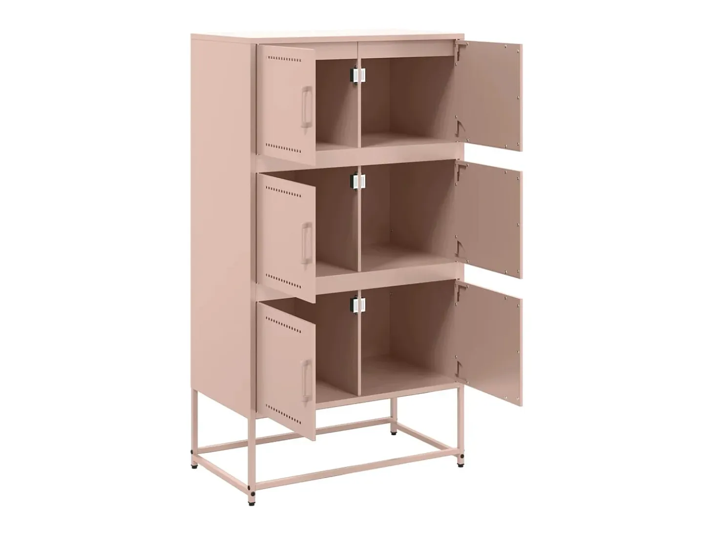 Aparador rosa 68,5x38,5x123,5 cm acero