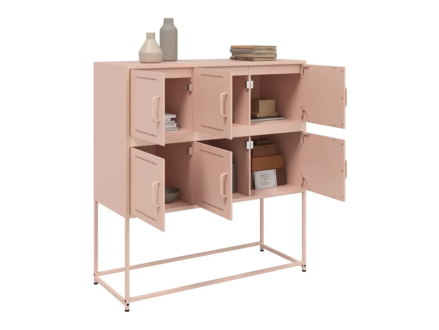 Aparador rosa 100,5x39x107 cm acero
