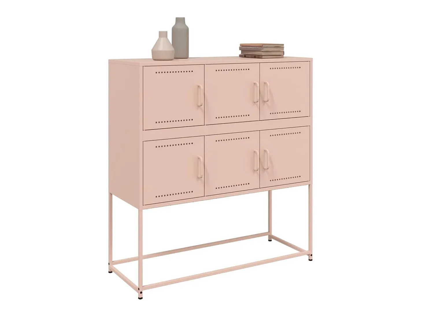 Aparador rosa 100,5x39x107 cm acero