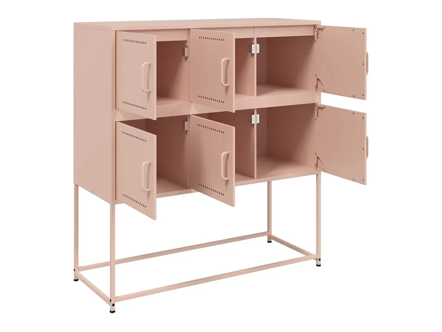 Aparador rosa 100,5x39x107 cm acero