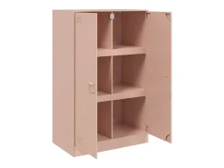 Aparador rosa 67x39x107 cm acero