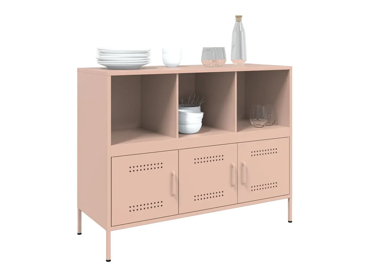 Aparador rosa 100,5x39x79 cm acero