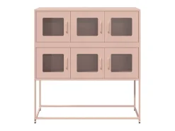 Aparador rosa 100,5x39x107 cm acero laminado en frío