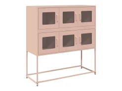 Aparador rosa 100,5x39x107 cm acero laminado en frío