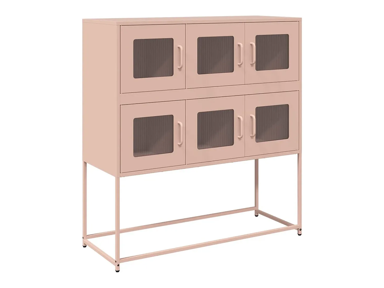 Aparador rosa 100,5x39x107 cm acero laminado en frío