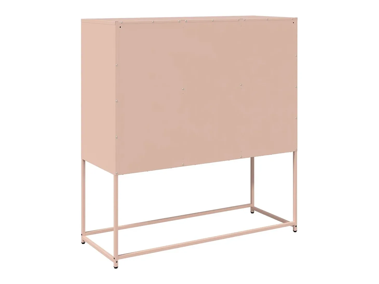 Aparador rosa 100,5x39x107 cm acero laminado en frío