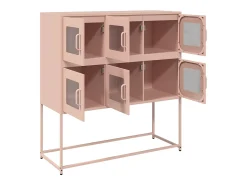 Aparador rosa 100,5x39x107 cm acero laminado en frío