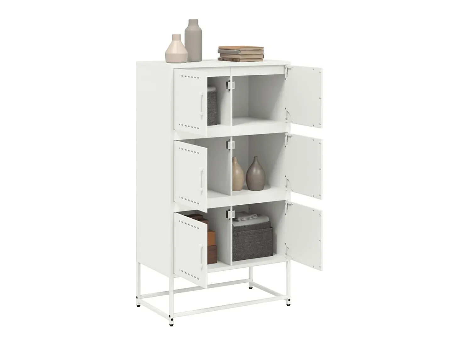 Aparador rosa 68,5x38,5x123,5 cm acero