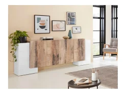 Aparador salón 6 puertas cocina 210 cm diseño Pillon Fabrik Acero