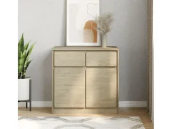Aparador SAUDA roble 80x43x75,5 cm madera maciza de pino