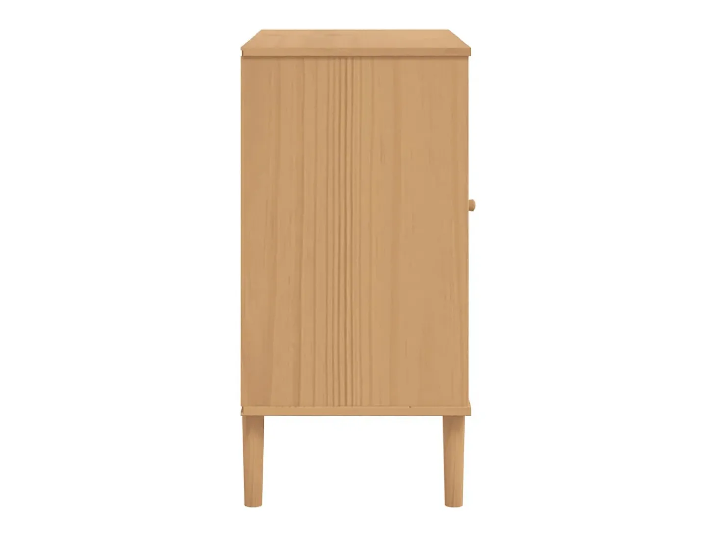 Aparador SENJA aspecto de ratán madera pino marrón 80x40x80 cm